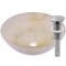 Novatto White Onyx Vessel Sink and Brushed Nickel Umbrella Drain NOSV-WOBN - alternate 1